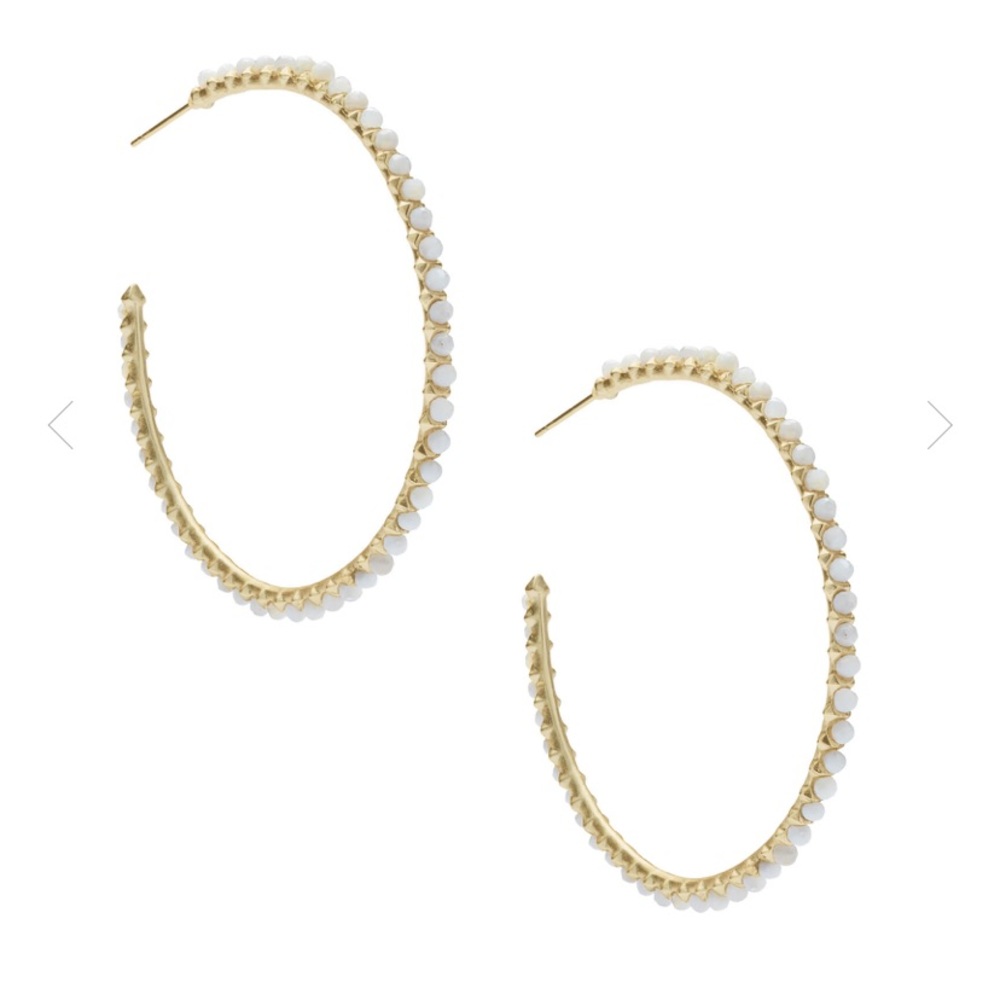 Kendra Scott Birdie Gold Hoop in Ivory